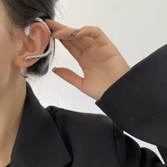 Vintage Snake Gothic Style Stainless Steel Earring - Left - Picture 3 of 8